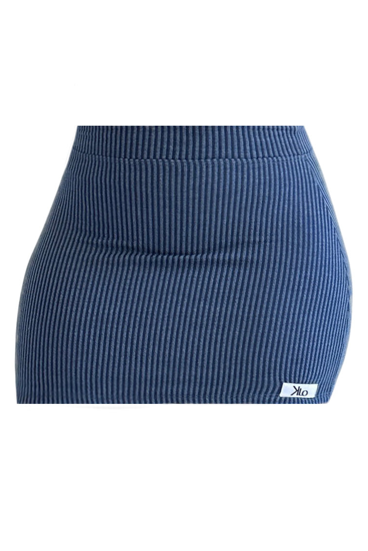 Linny Micro Mini Skirt (Denim Blue)
