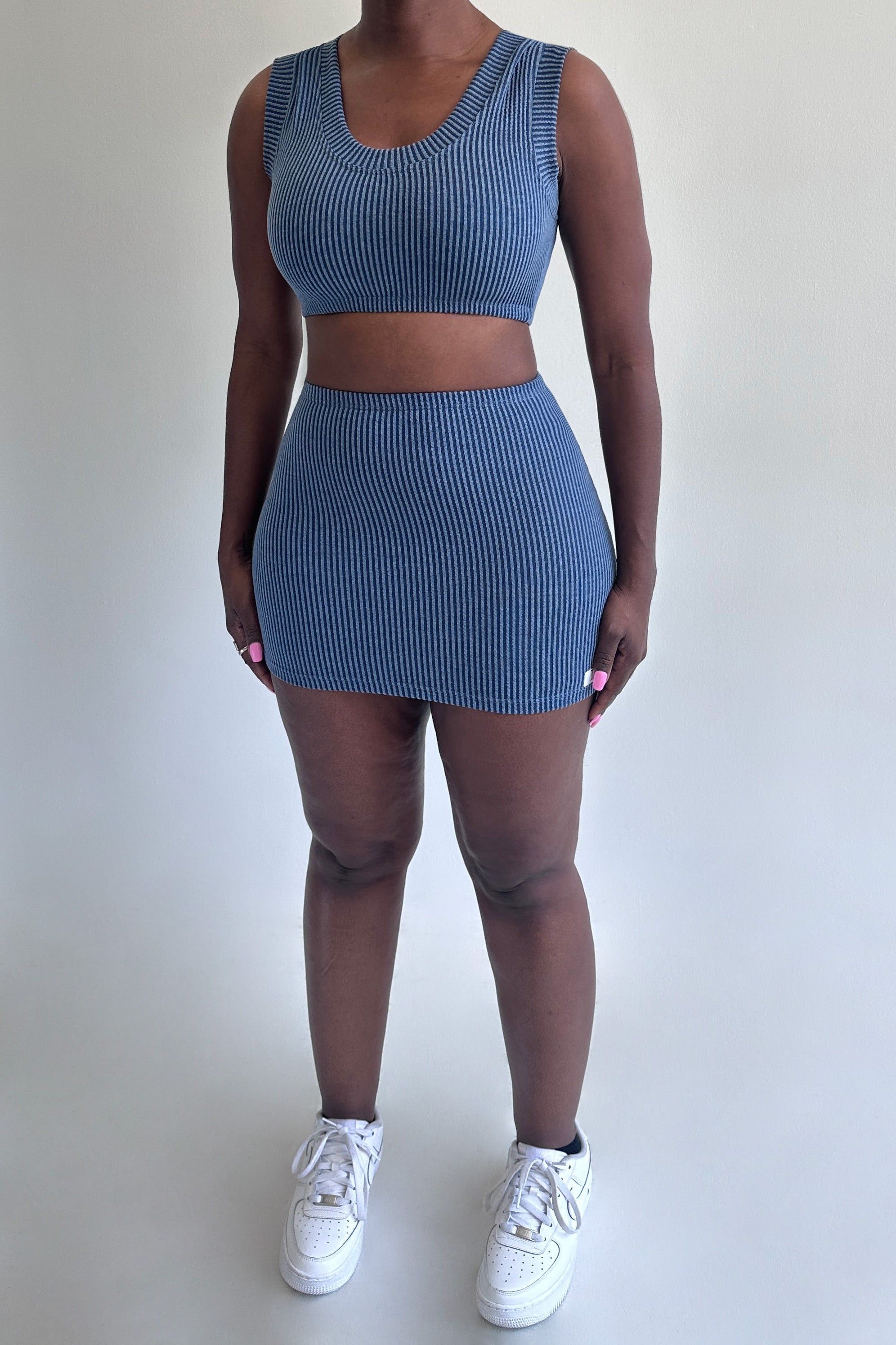 Linny Micro Mini Skirt (Denim Blue)