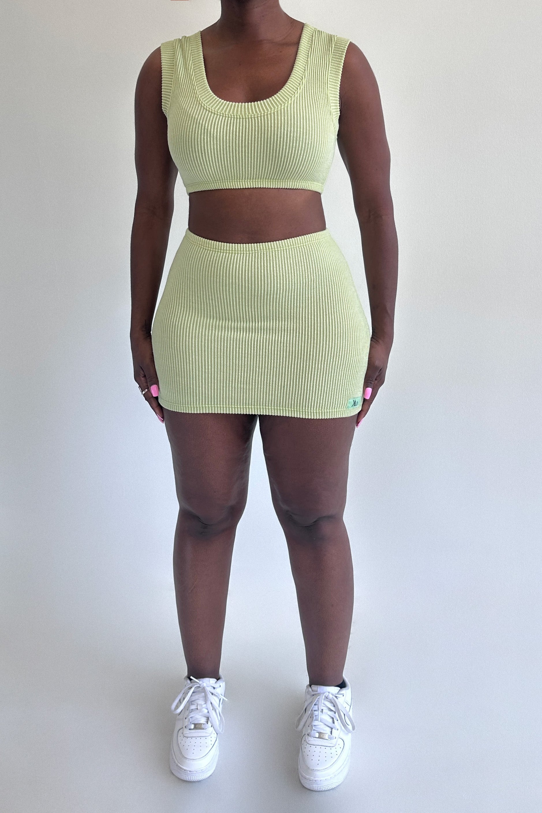 Linny Micro Mini Skirt (Lime)