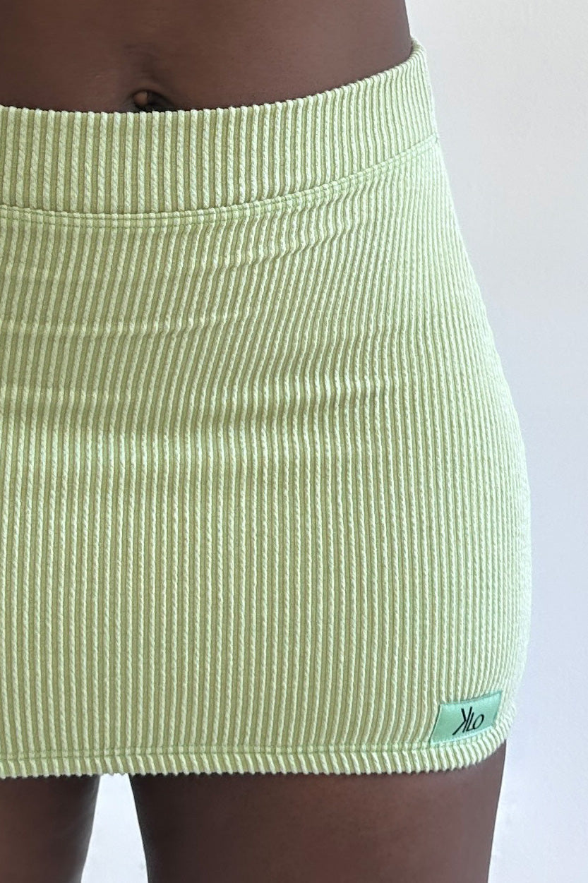 Linny Micro Mini Skirt (Lime)