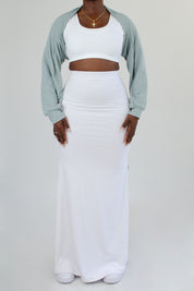 Simone Shrug (Mint Rib)