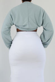 Simone Shrug (Mint Rib)