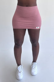 Linny Micro Mini Skirt (Mauve)