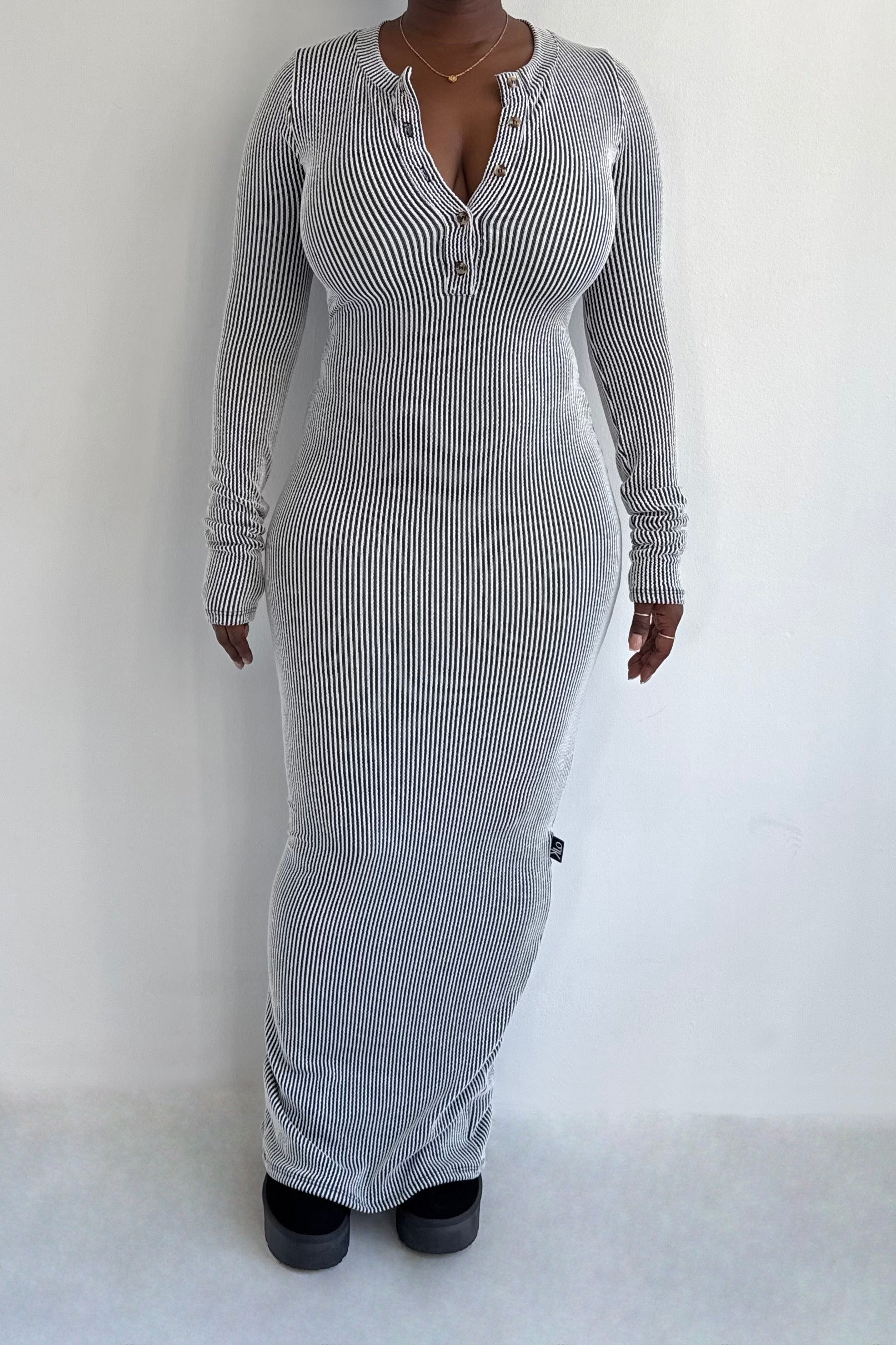 DENISE Dress (Pinstripe)