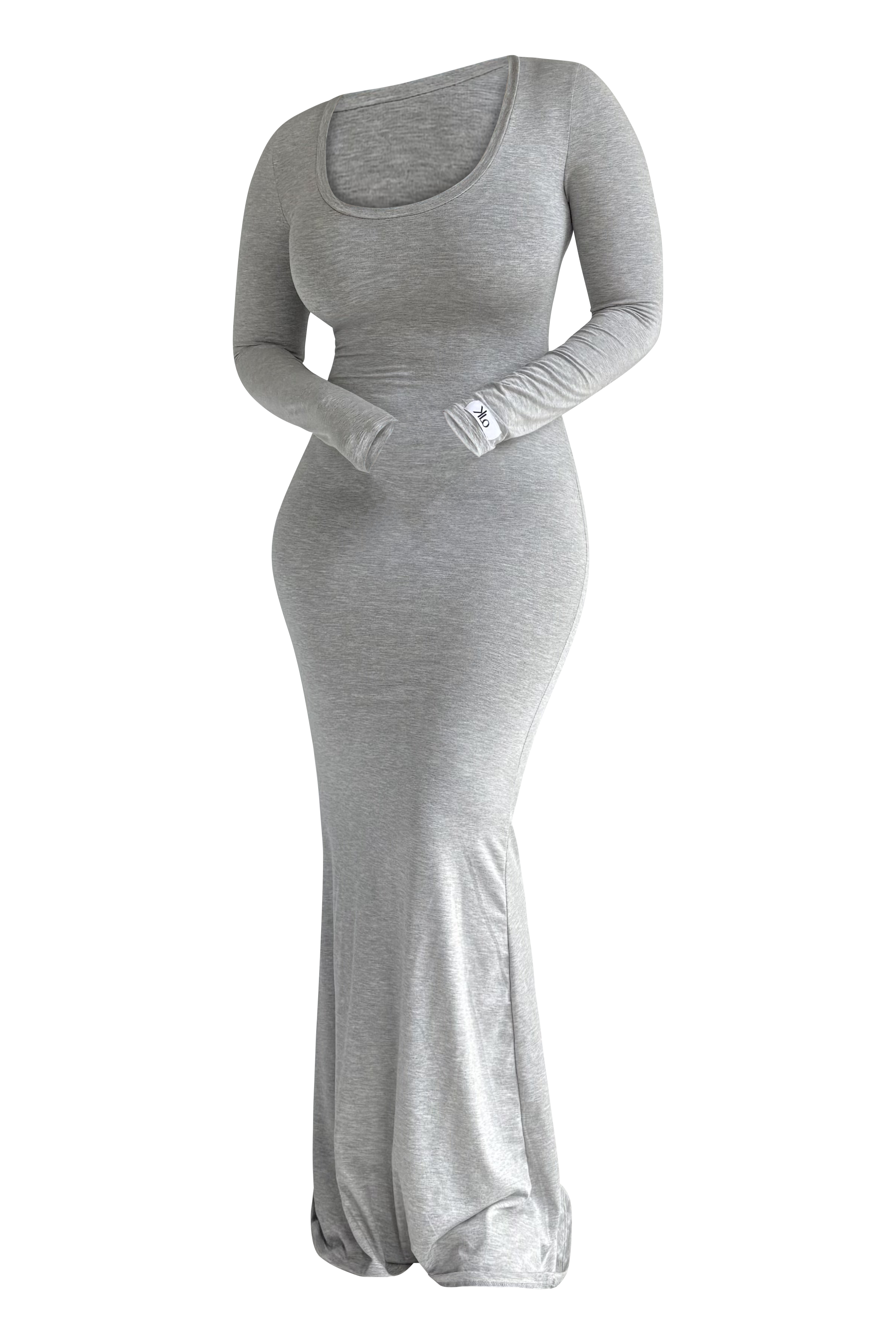 heather grey maxi dress Grey Strapless Tube to Flare Maxi Dress