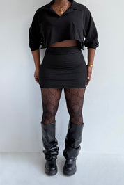 Linny Micro Mini Skirt (Jet Black)