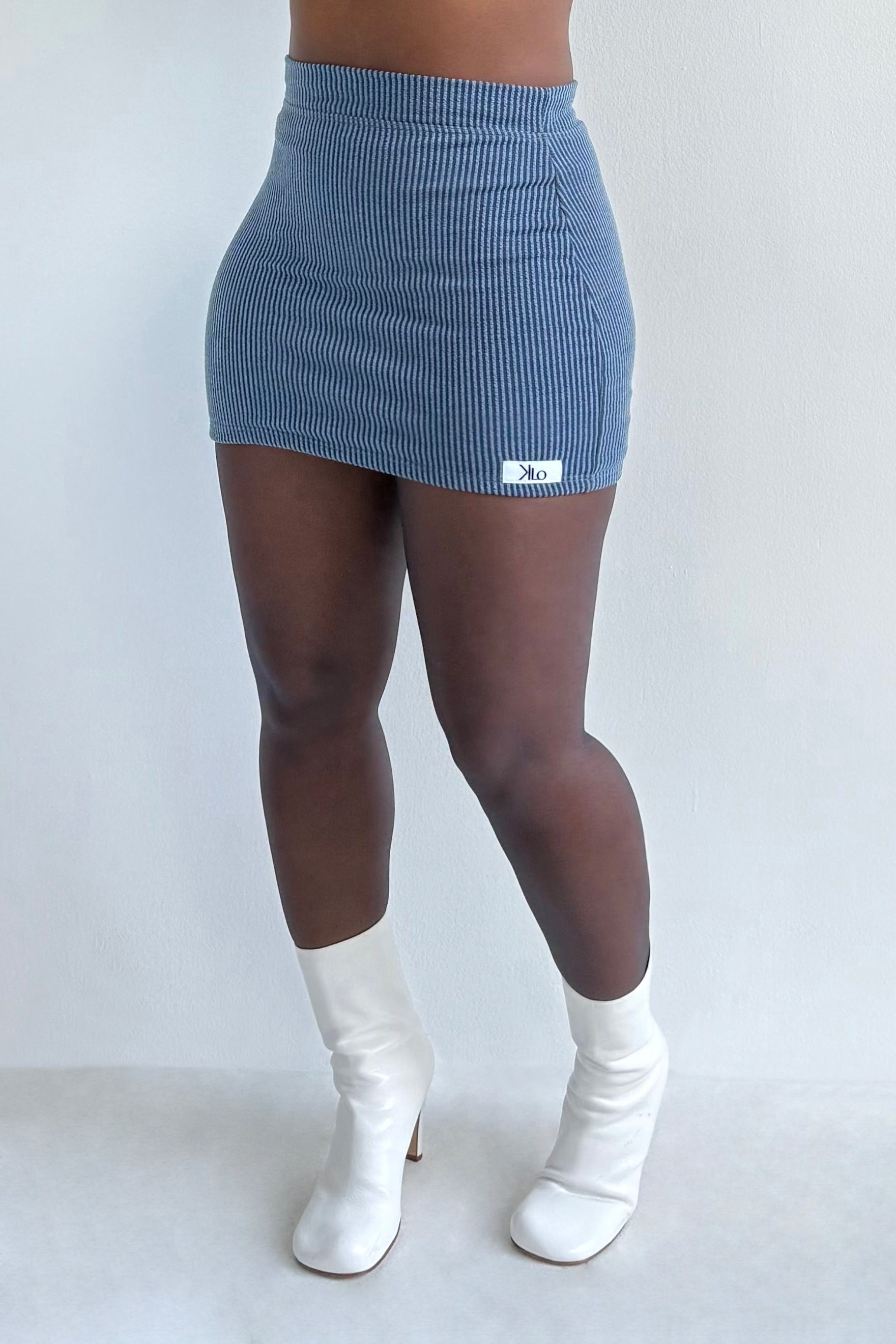 Linny Micro Mini Skirt (Denim Blue)