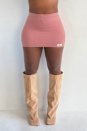 Linny Micro Mini Skirt (Mauve)