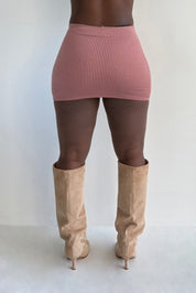 Linny Micro Mini Skirt (Mauve)