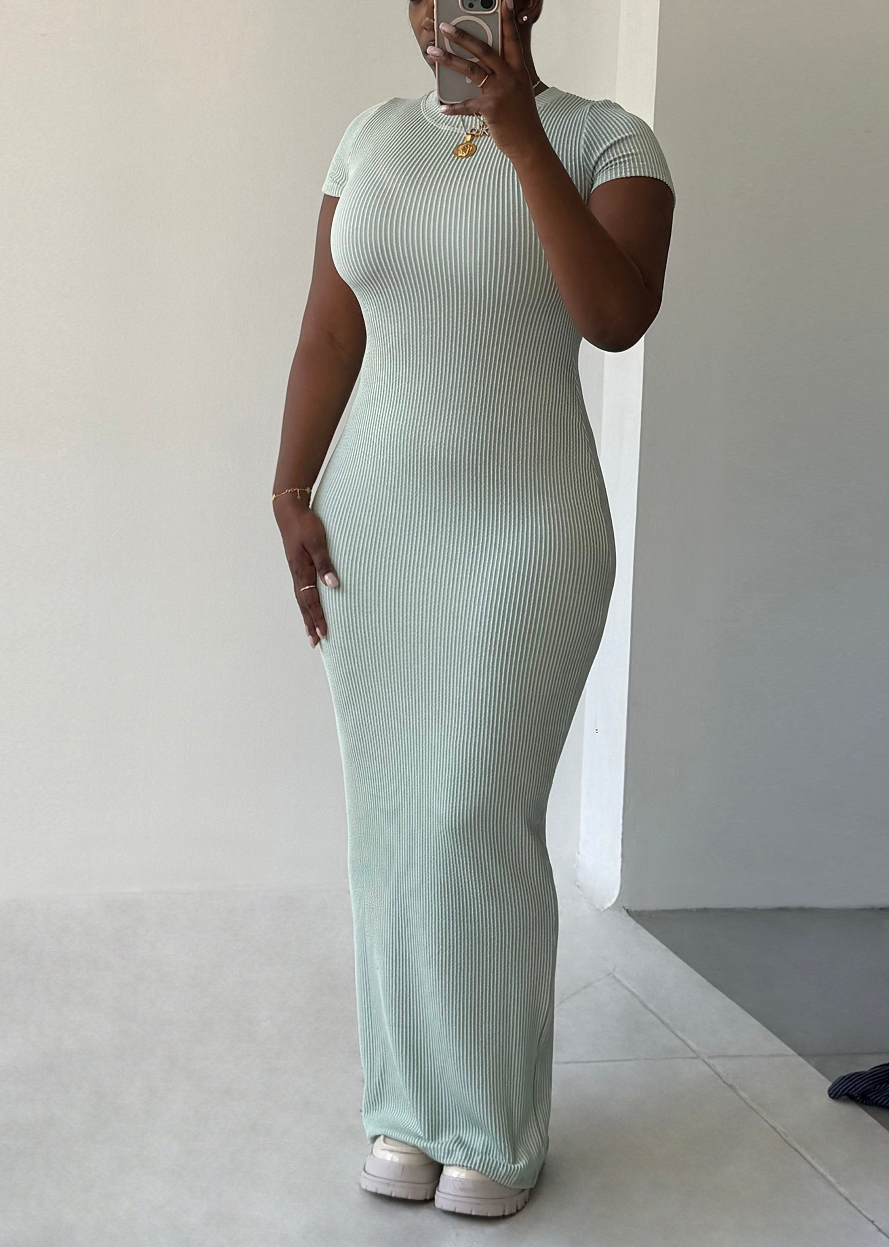 Deni Dress (Frosty Green)