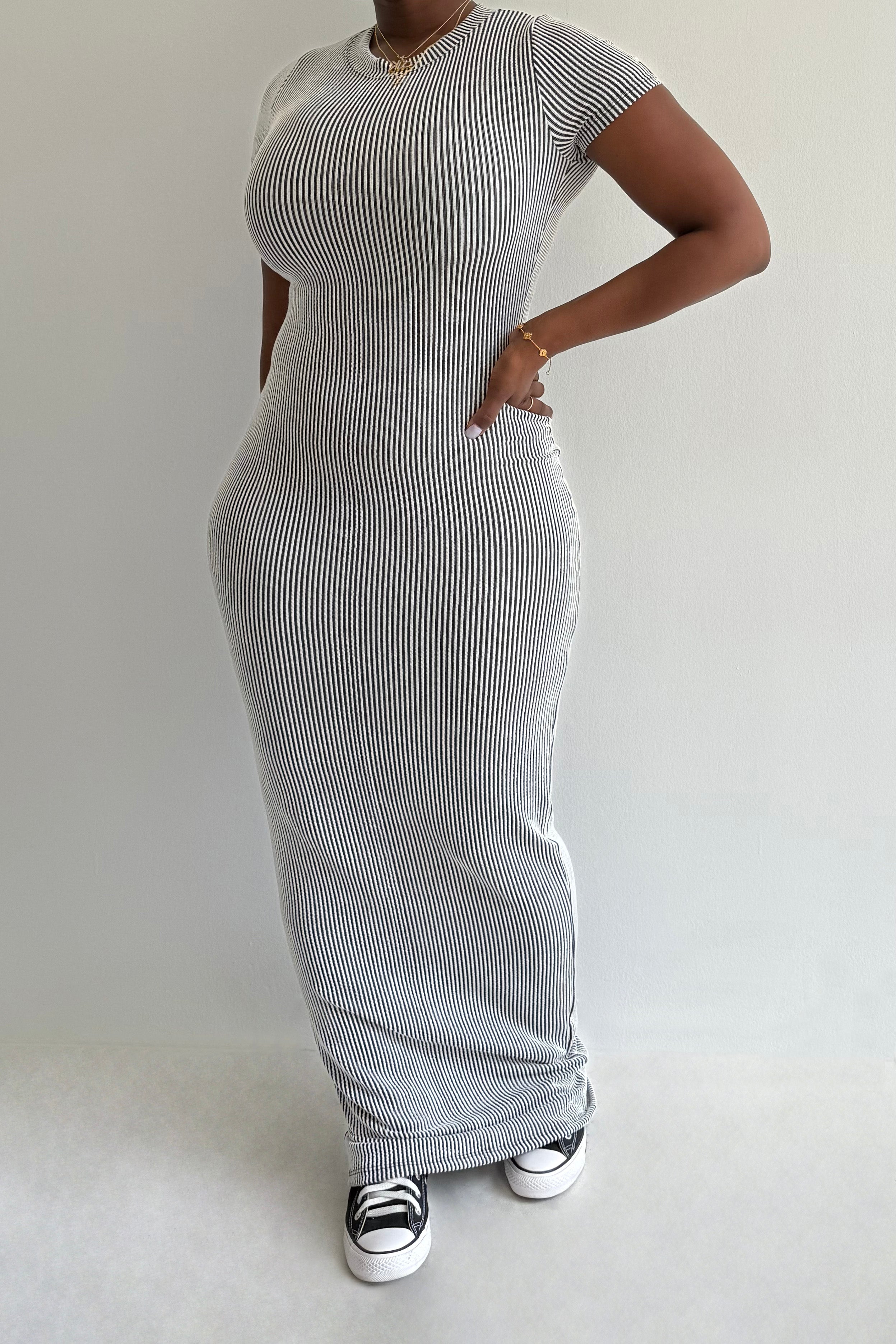 Deni Dress (Pinstripe) XS/S