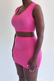 Linny Micro Mini Skirt (Fuchsia)