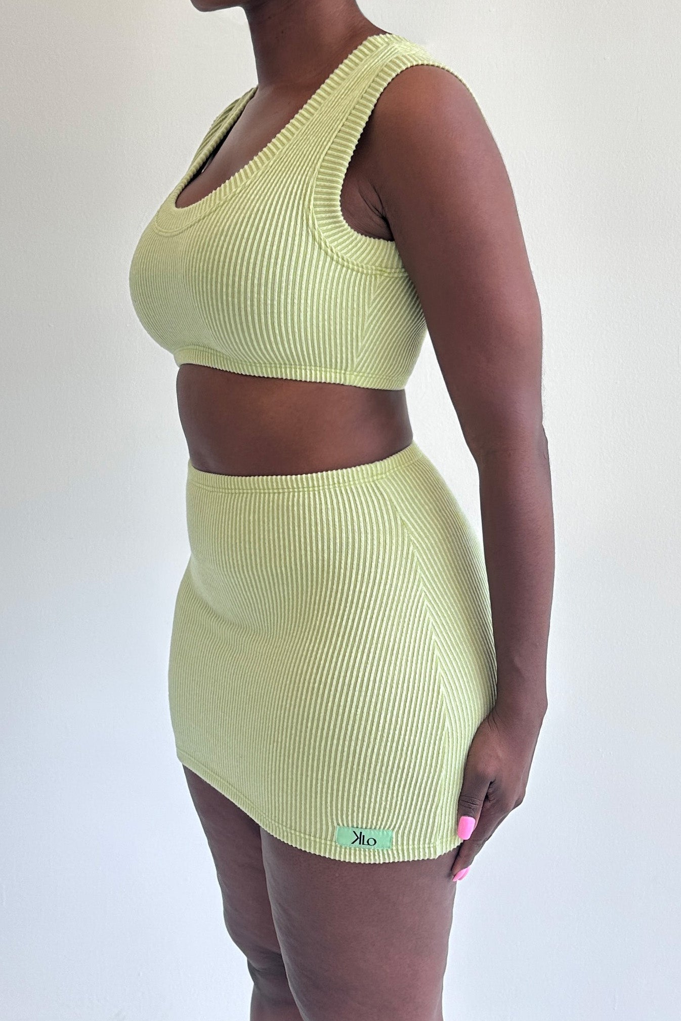 Linny Micro Mini Skirt (Lime)