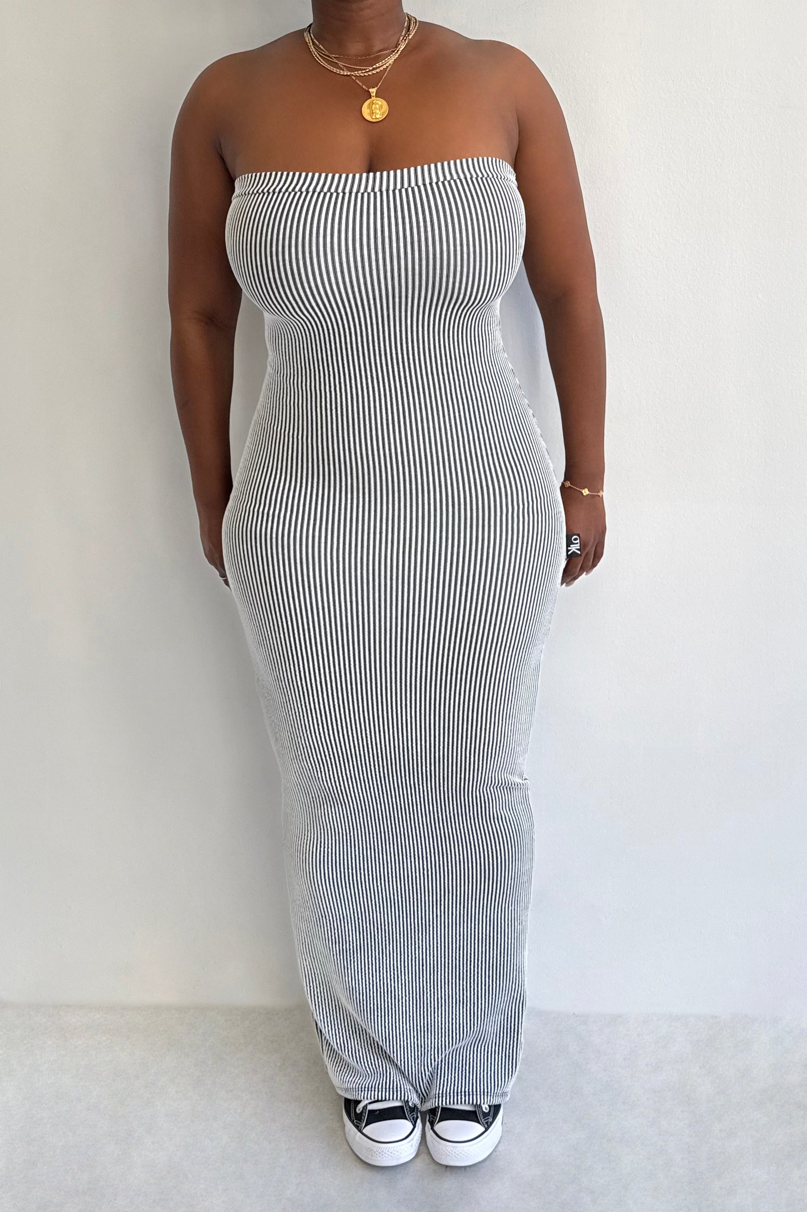 EYAH Dress (Pinstripe)