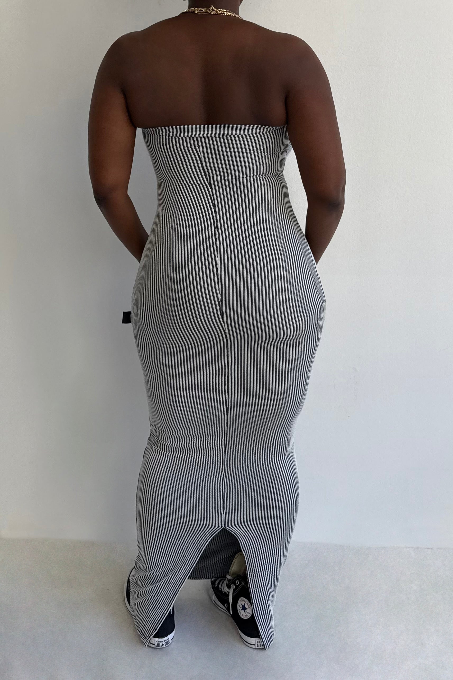 EYAH Dress (Pinstripe)
