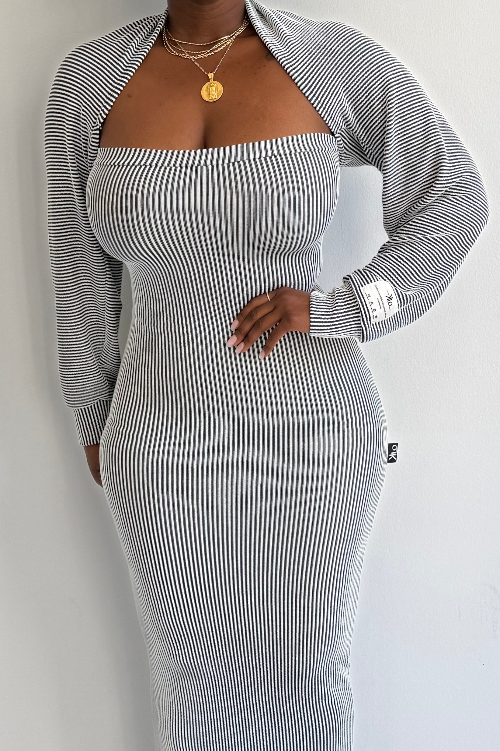 EYAH Dress (Pinstripe)