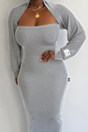 Simone Shrug (Pinstripe)