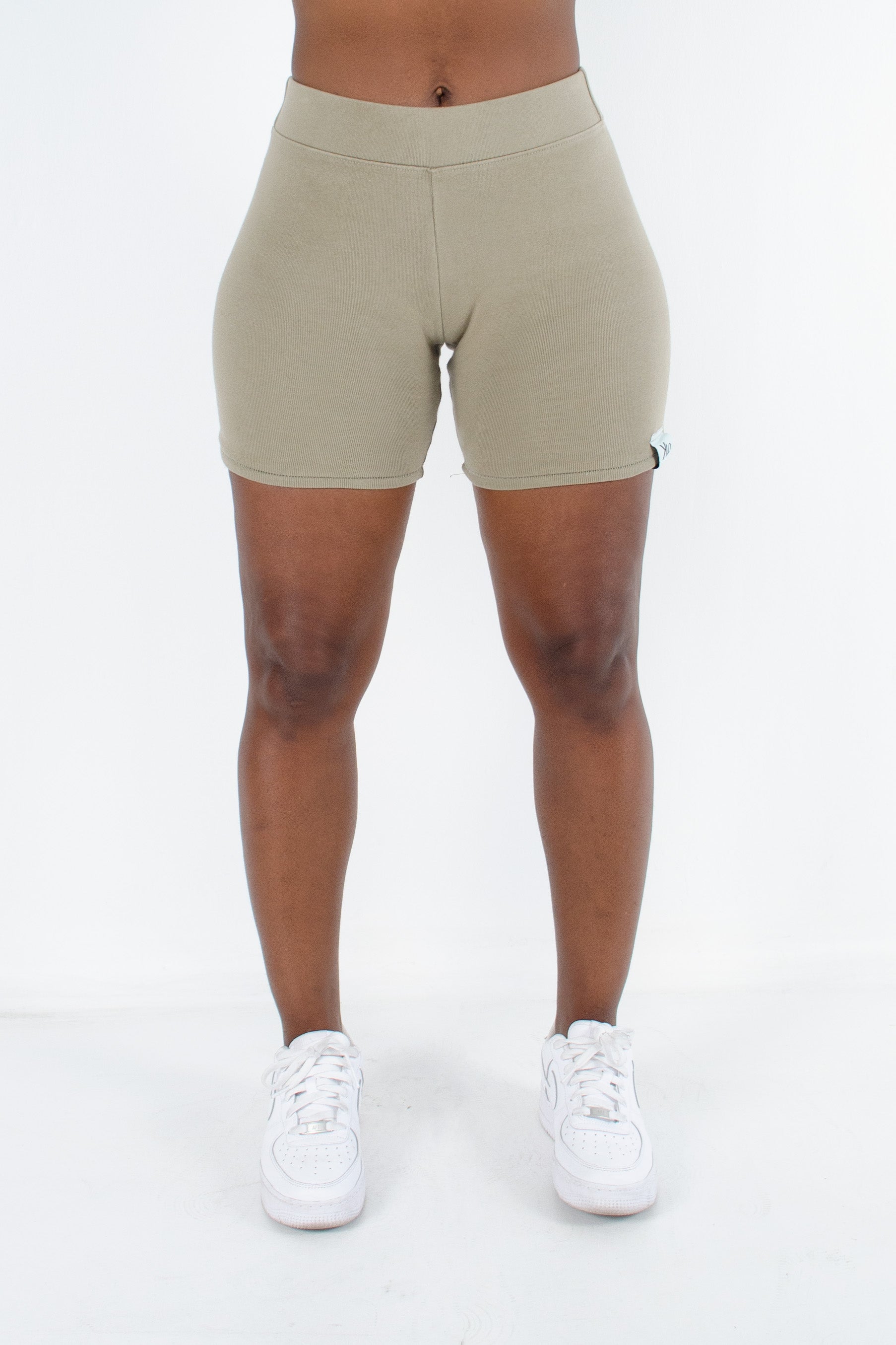 Laneus high-waisted cashmere cycle shorts - Grey